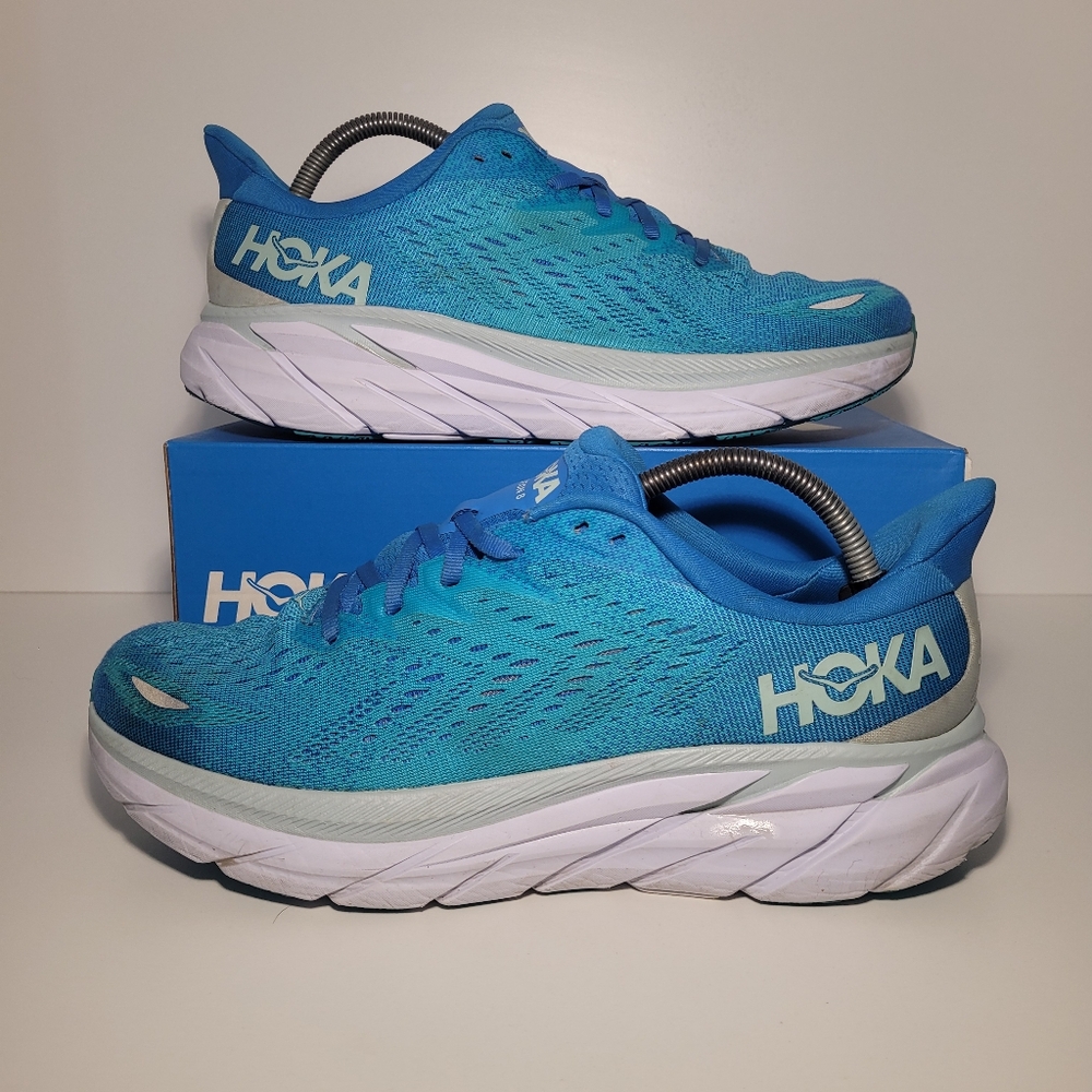 Hoka Clifton 8 Ibiza Blue/Scuba Blue Men’s size 9.5D Running Shoes
